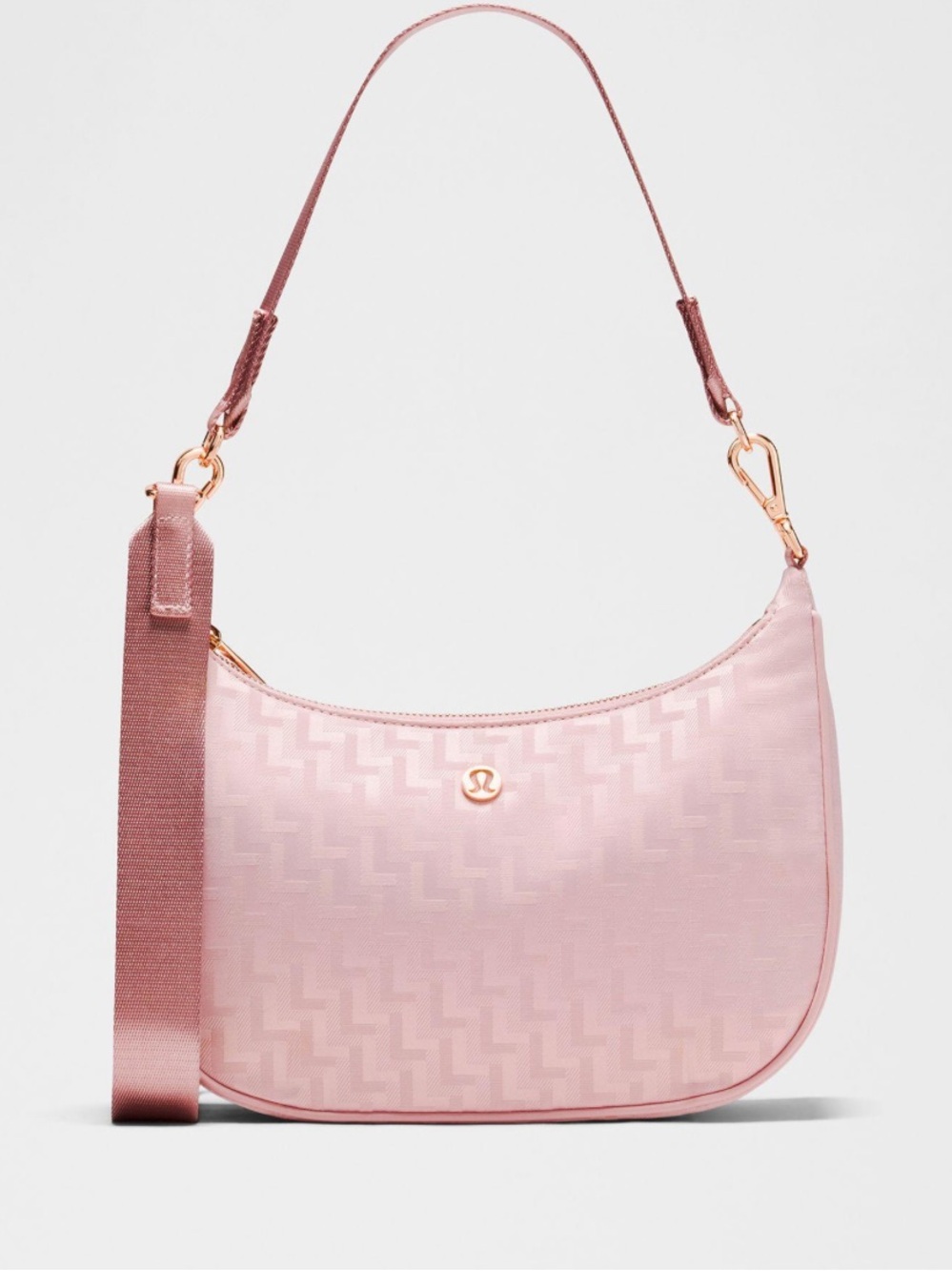 lululemon city essentials Light Pink Women's Shoulder Bag with Adjustable Strap